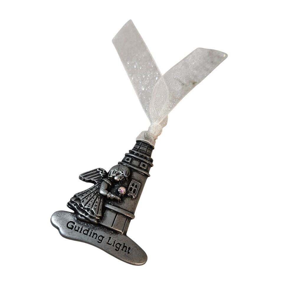 Gloria Duchin Ornament Pewter Christmas “Guiding Light” Lighthouse Memorial